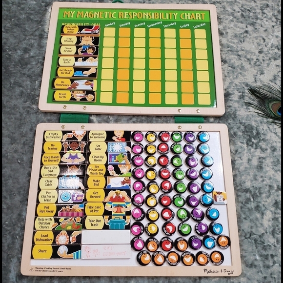 Melissa & Doug Wooden Responsibility Chart - Picture 1 of 7